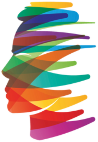 Icon von Christoph Rosenberger mit einem bunten Gesicht